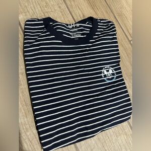 Uniqlo Disney Striped Navy & White Crewneck Tee